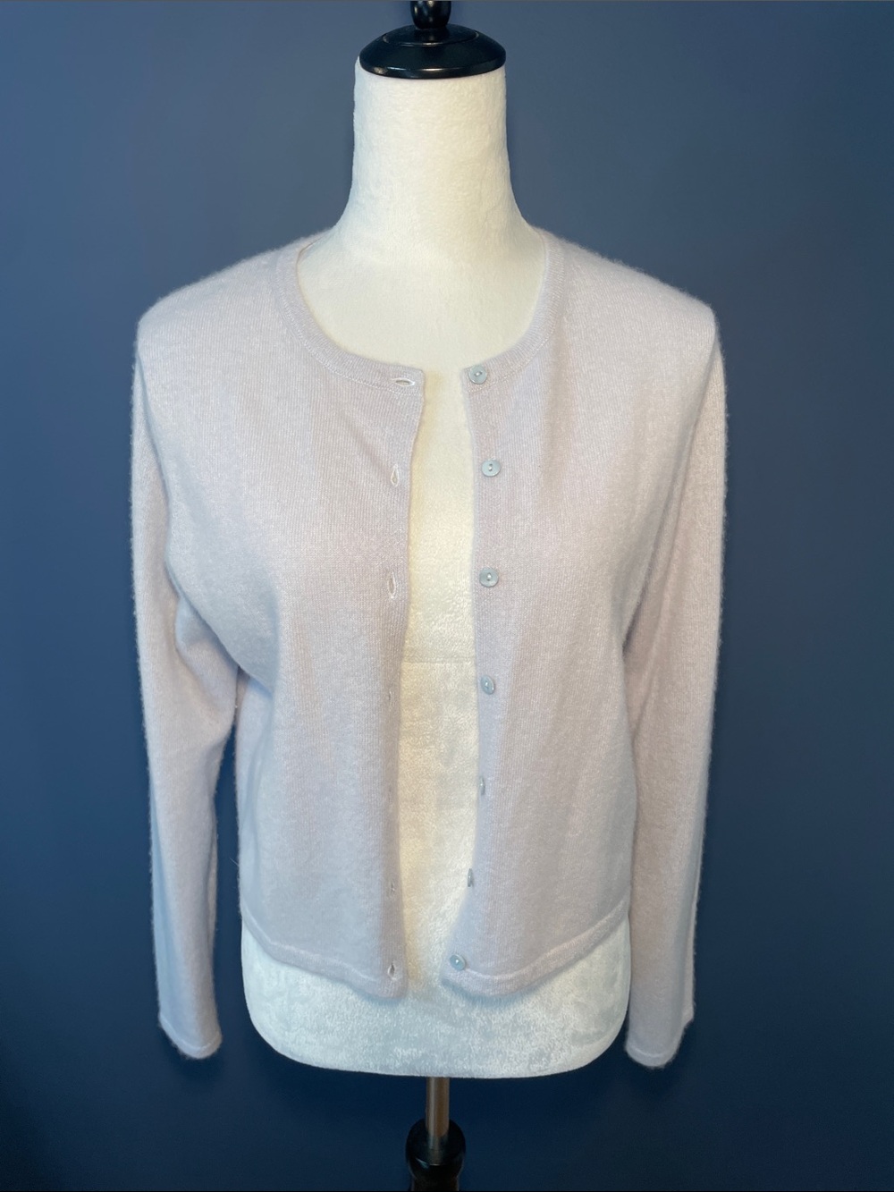 Cashmere Cardigan-Pale Blue